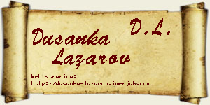 Dušanka Lazarov vizit kartica